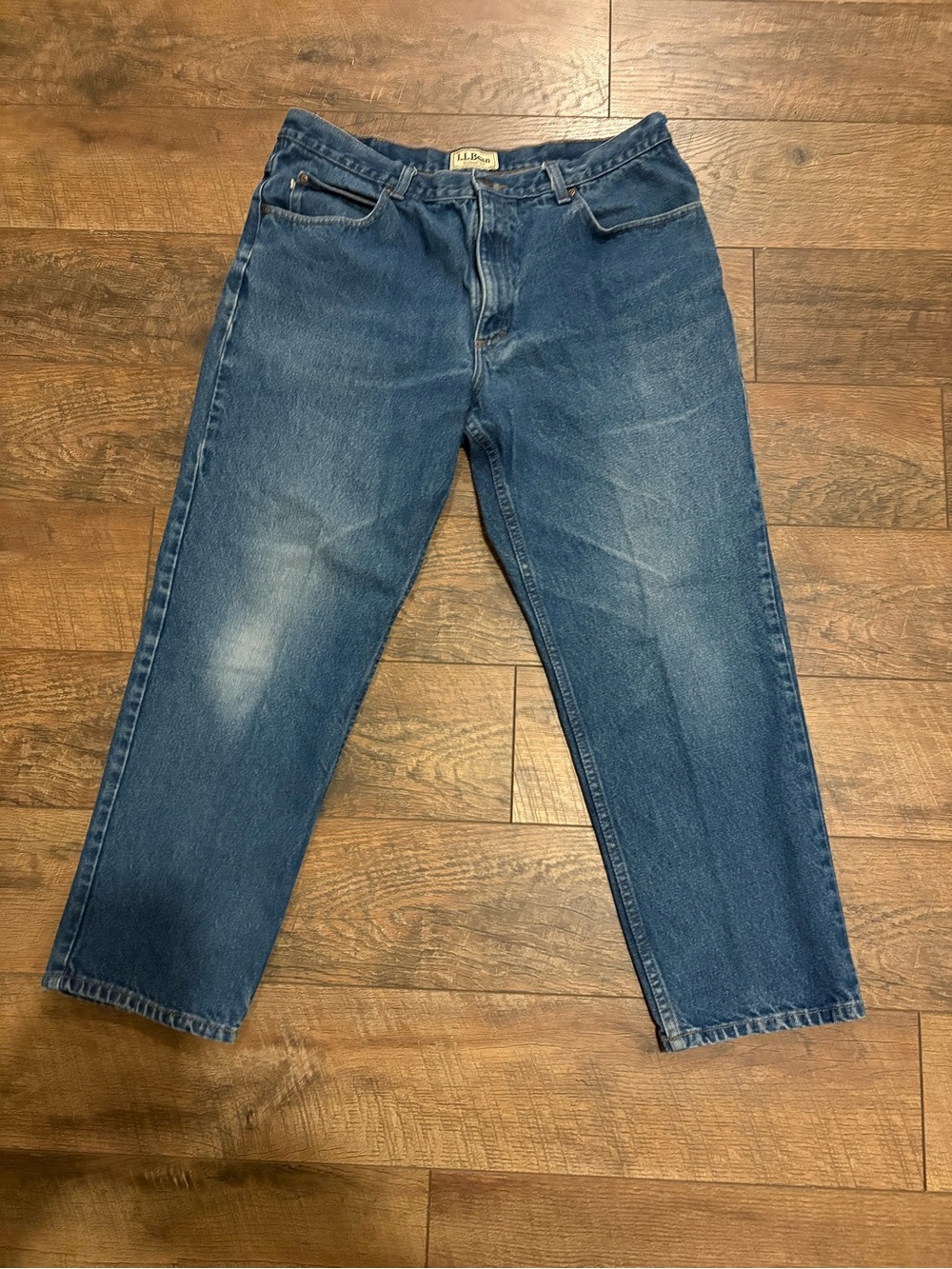 L.L. Bean Men's Straight Leg Denim Jeans - Medium Blue